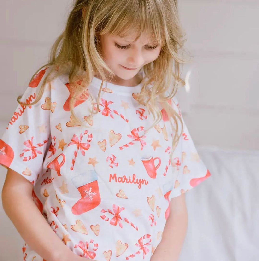 Personalised Christmas Kids Pyjamas - Short Sleeve - The Custom Co