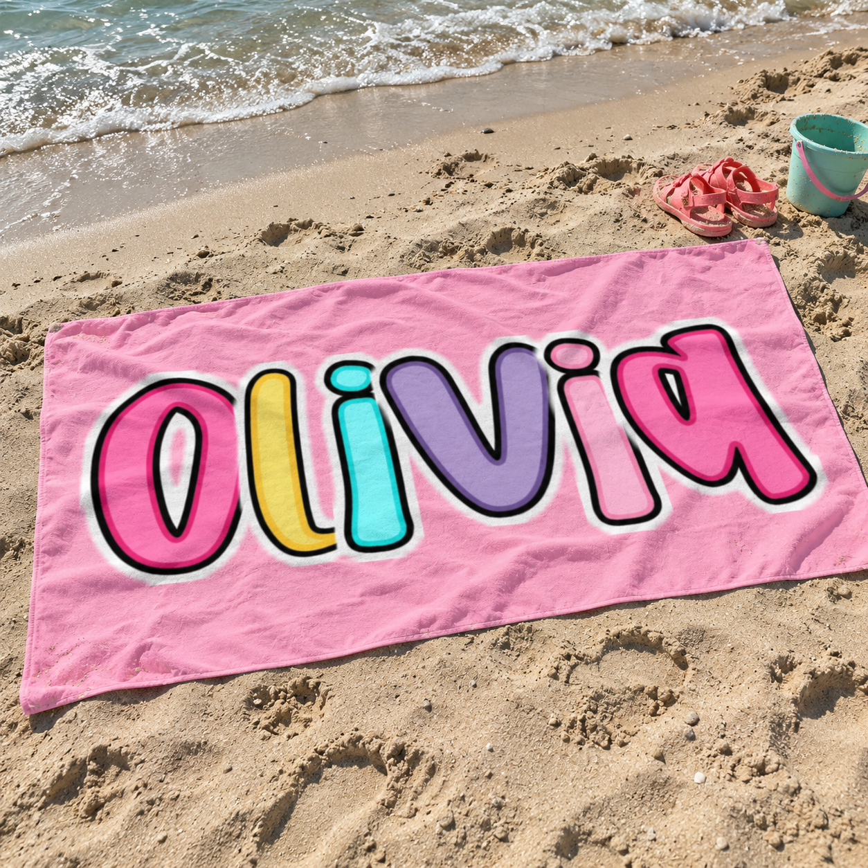 Candy Pop Personalised Beach Towel