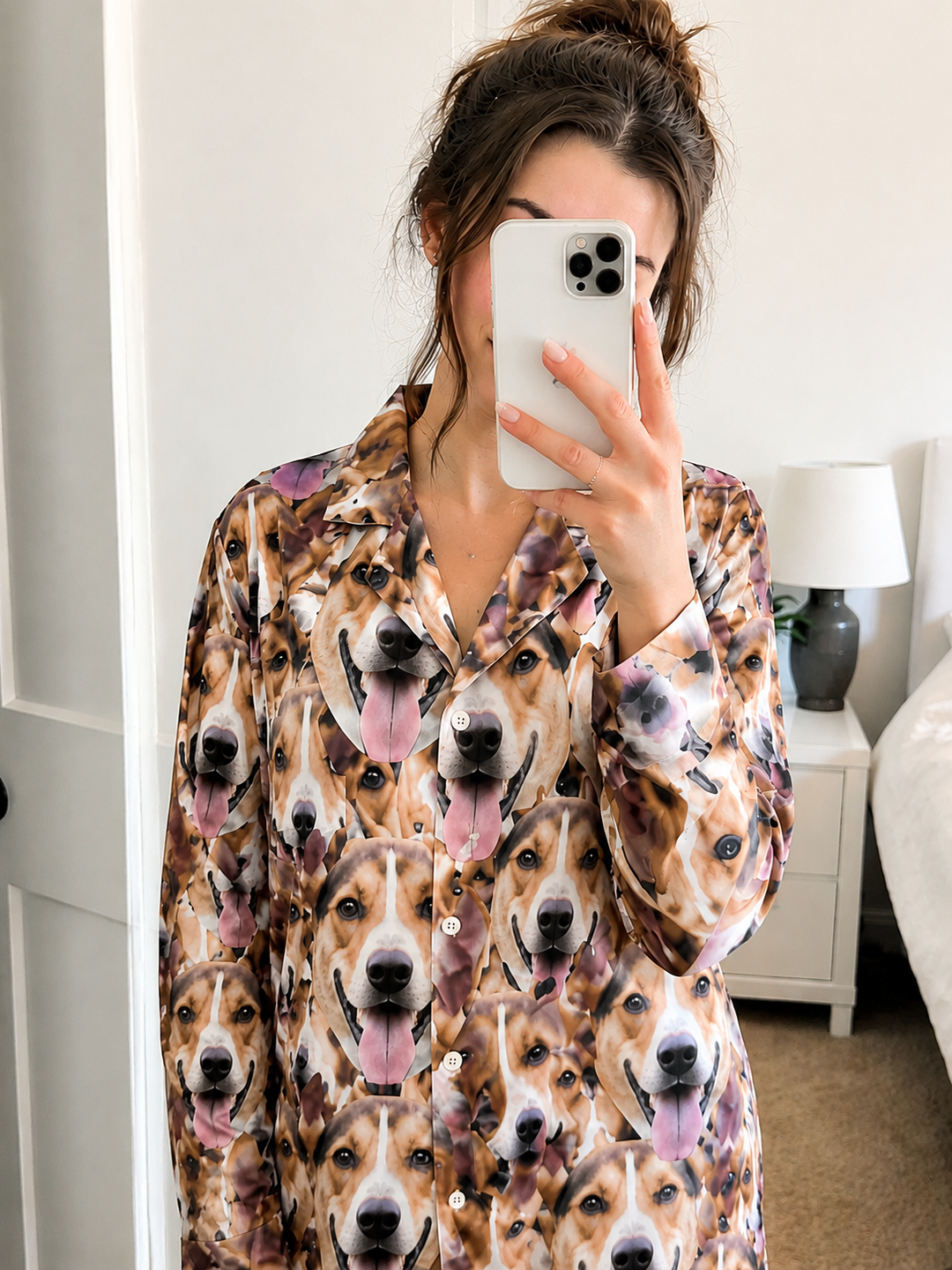 Personalised Pet Face Mash Pyjama Set