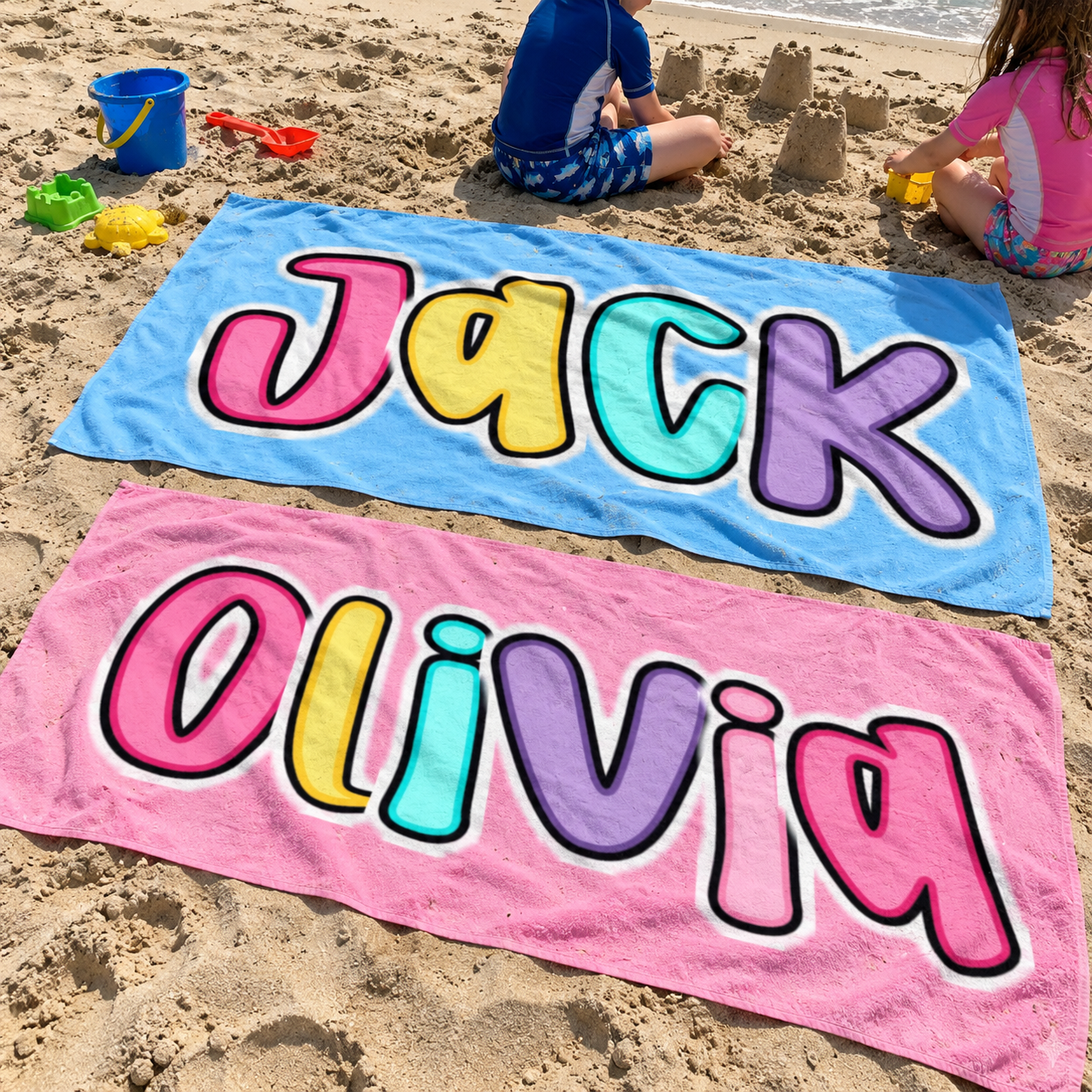 Candy Pop Personalised Beach Towel