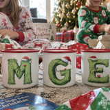 Mean Green Monogram Enamel Mug