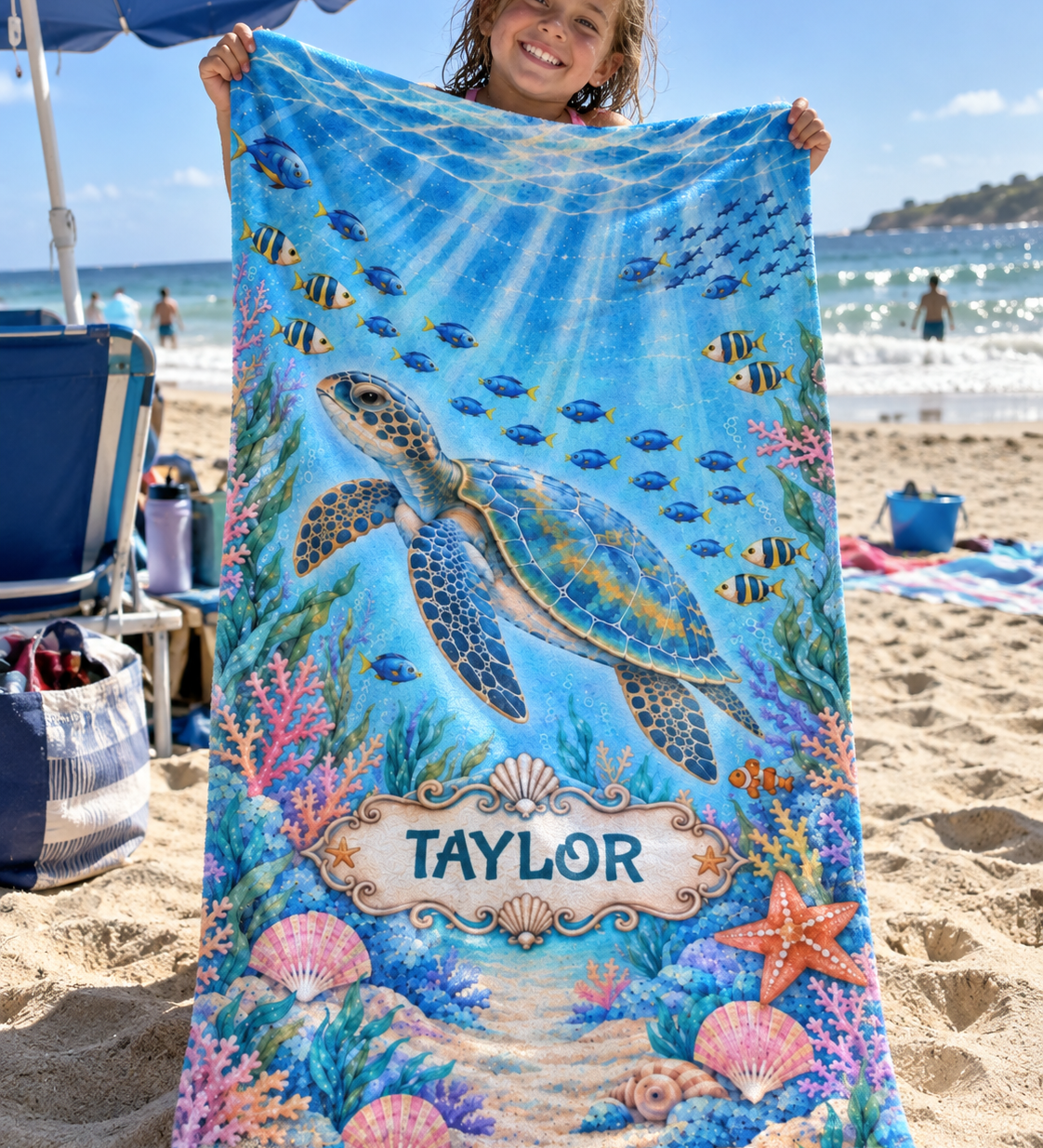 Storybook Personalised Beach Towel