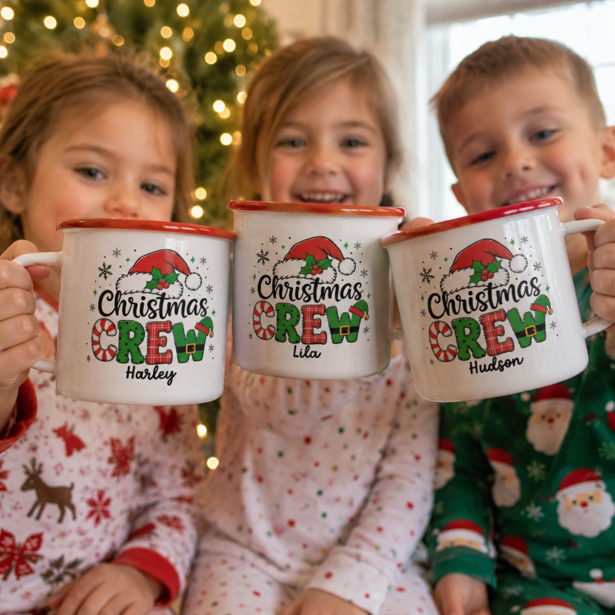 Christmas Crew Personalised Enamel Mug