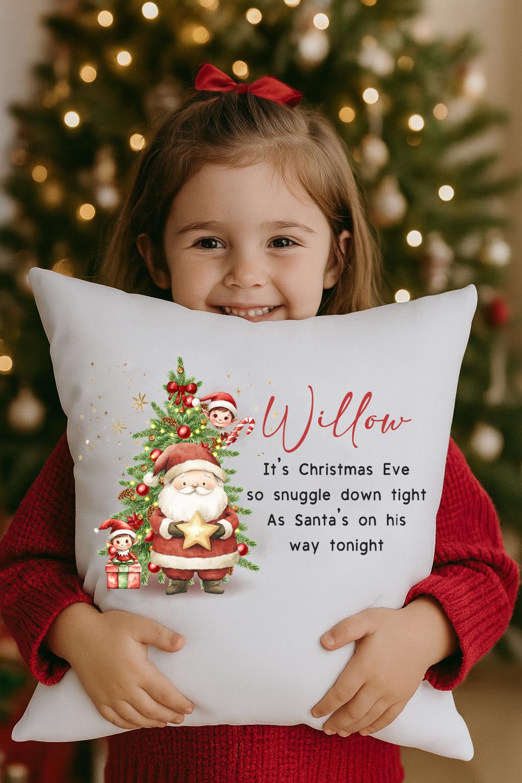 Snuggle Down Tight personalised cushion