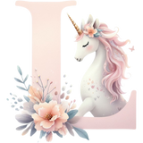 Unicorn Initial Toy Basket