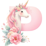 Unicorn Initial Toy Basket