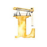 Construction Initial Enamel Mug