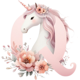 Unicorn Initial Toy Basket