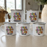 Personalised Cool Cousins Club Enamel Mug