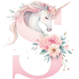 Unicorn Initial Toy Basket