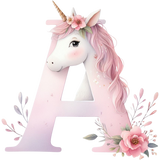 Unicorn Initial Toy Basket