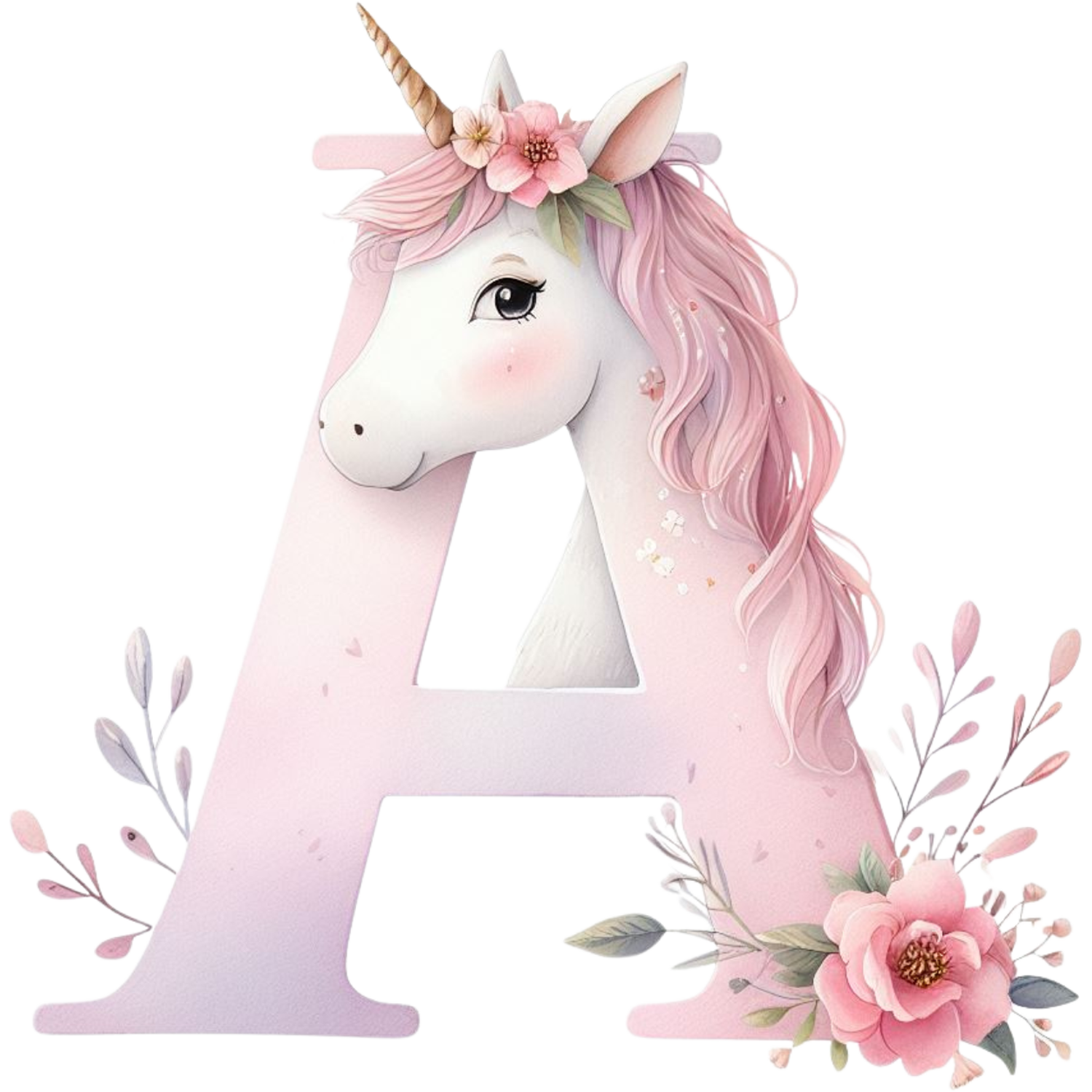 Unicorn Initial Toy Basket