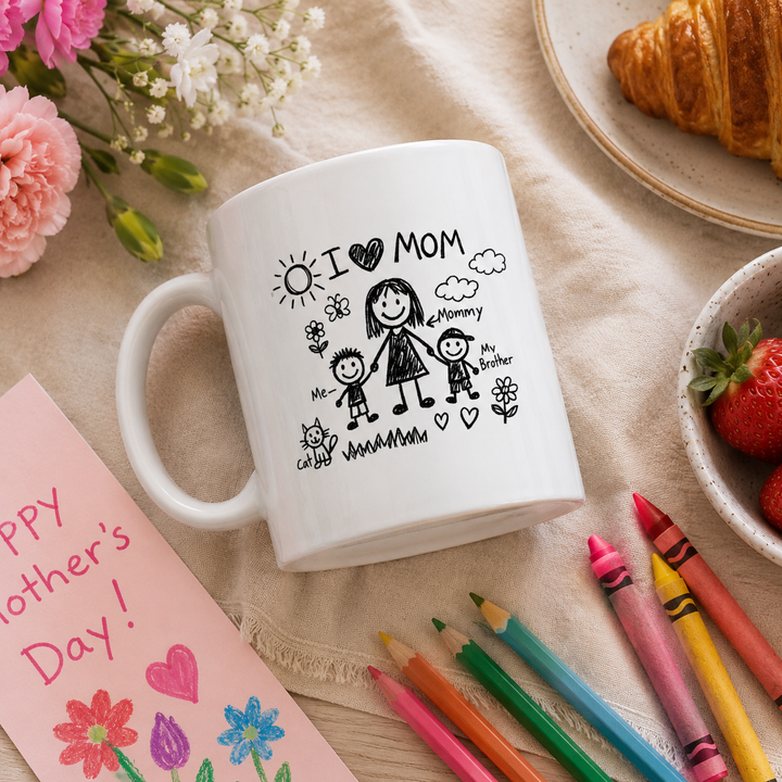 Personalised Colouring-In Mug for Mum