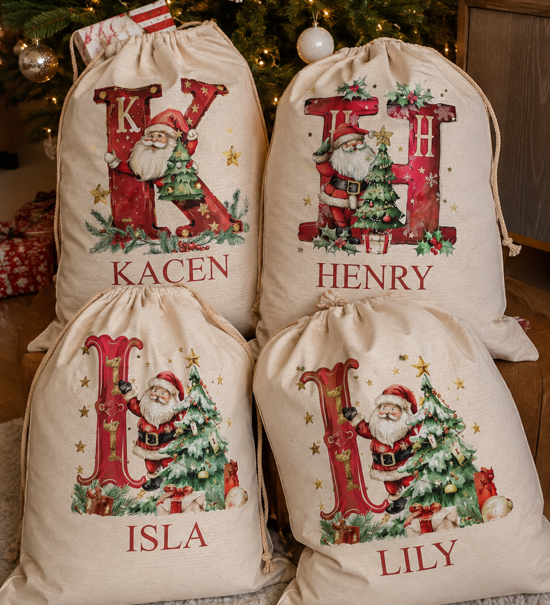 Santa Monogram Santa Sack