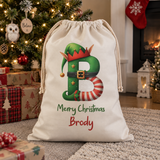 Elf Alphabet Santa Sack