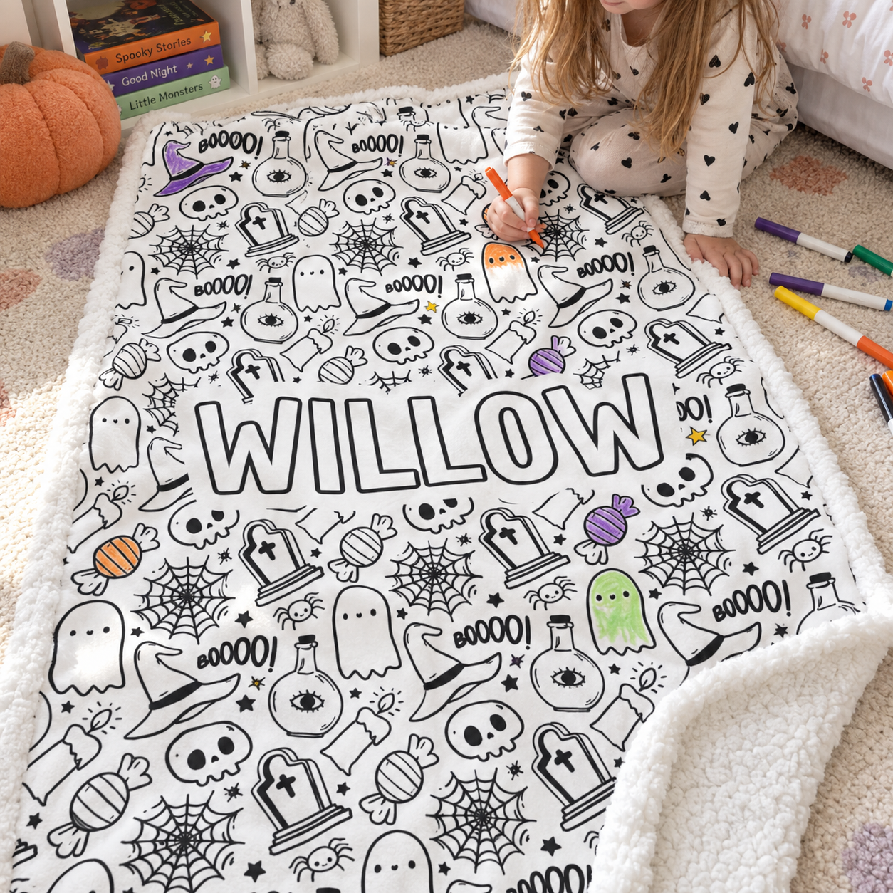 Halloween Colouring Blanket