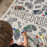 Monster Truck Colouring Blanket