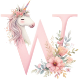 Unicorn Initial Enamel Mug