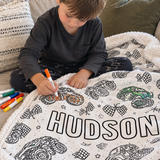 Monster Truck Colouring Blanket