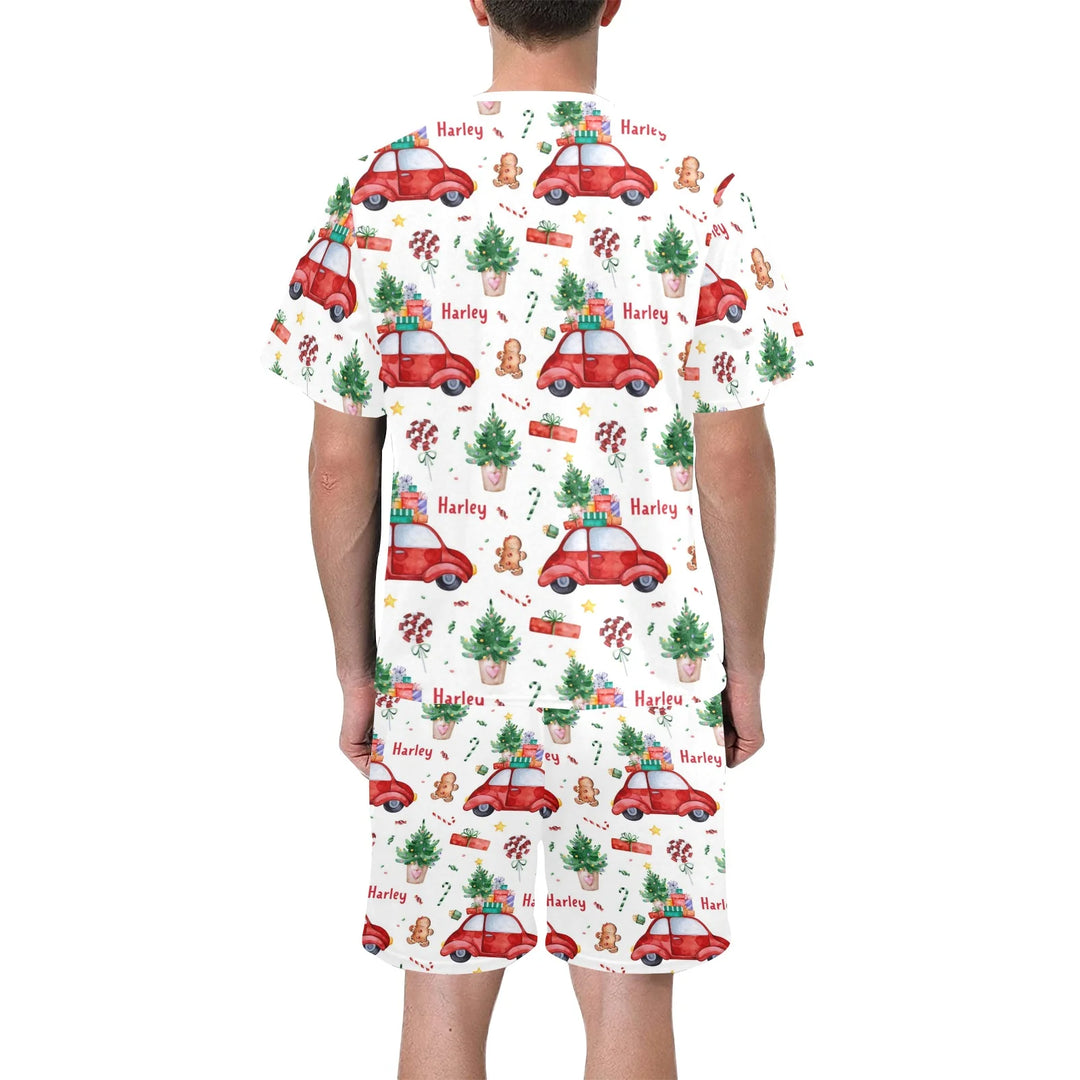 Personalised Christmas Men's Pyjamas - Short Sleeve - The Custom Co