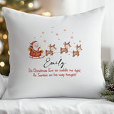 Personalised Christmas Reindeer cushion with custom name – The Custom Co