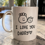 Personalised Dad Mug with Kids Artwork
