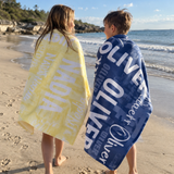 Name Collage Personalised Beach Towel