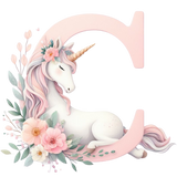 Unicorn Initial Backpack