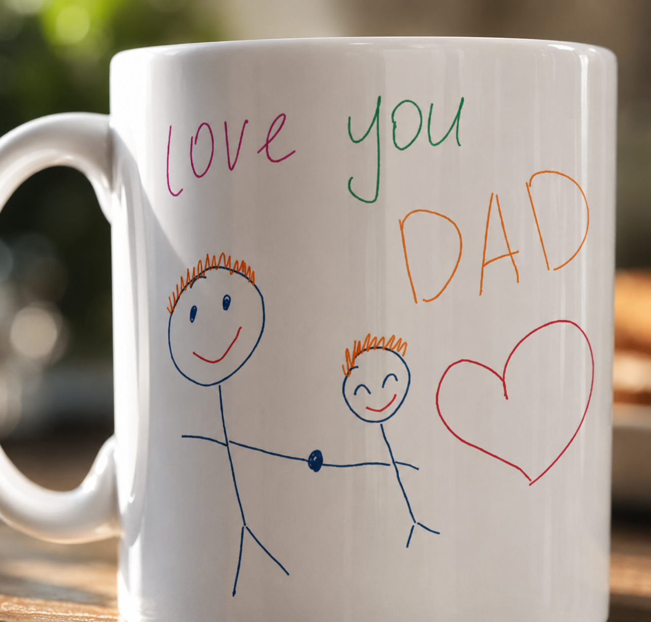 Personalised Dad Mug with Kids Artwork