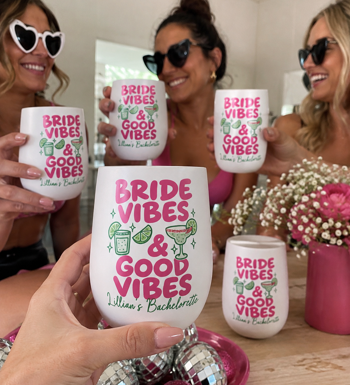 Bride Vibes Personalised Wine Tumbler