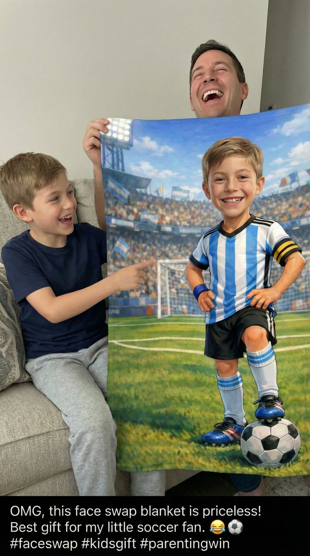 Personalised Photo Face Swap Blanket