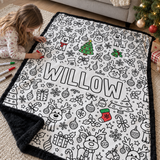 Personalised Christmas Colouring Blanket