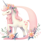 Unicorn Initial Enamel Mug
