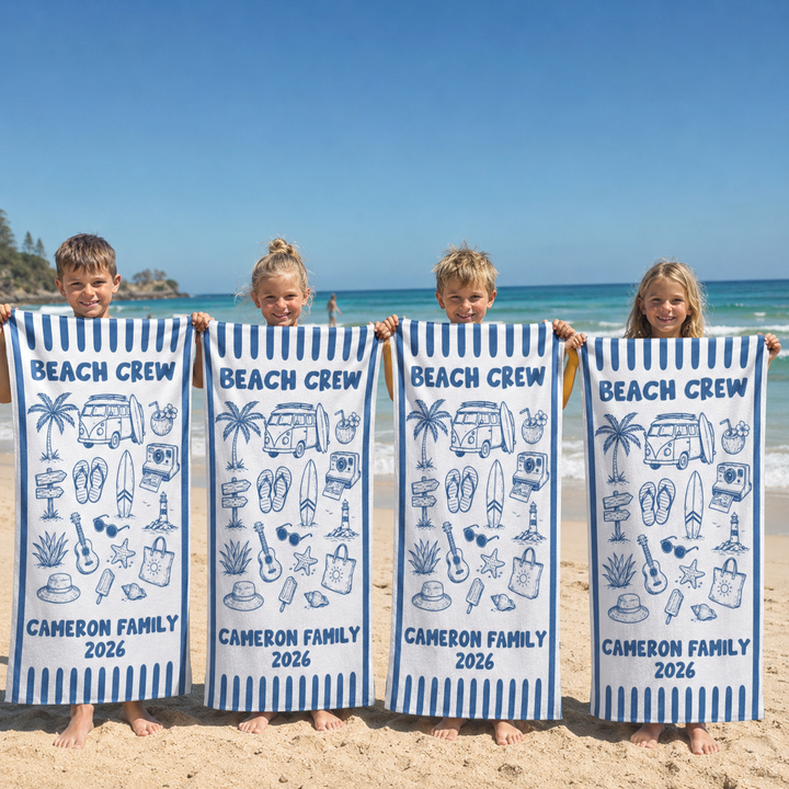 Family Beach Crew Beach Towel