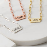 Custom Paper Clip Name Bracelet