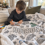 Monster Truck Colouring Blanket
