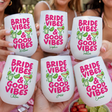 Bride Vibes Personalised Wine Tumbler