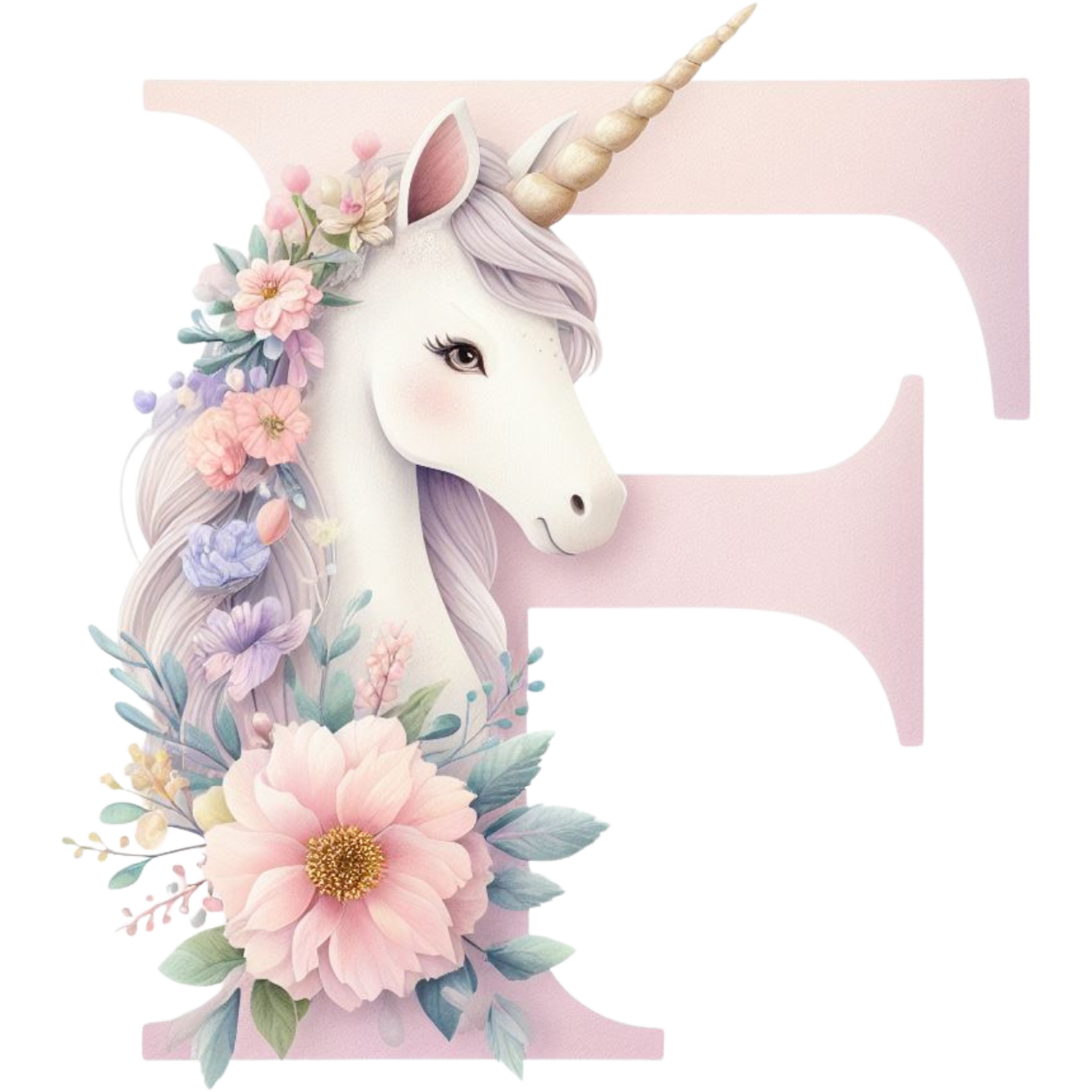 Unicorn Initial Toy Basket