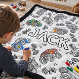 Monster Truck Colouring Blanket
