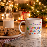 Personalised Christmas Eve Mug with Kids Artwork for Santa