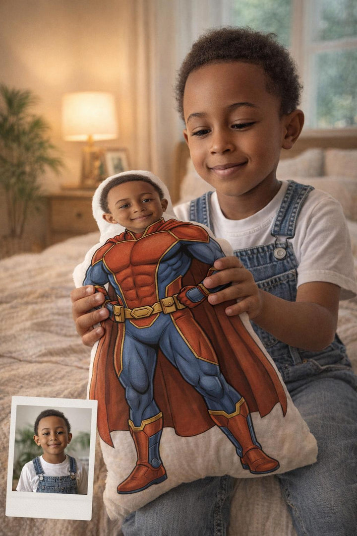 Personalised Photo Face Pillow – Custom Character Cushion