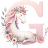 Unicorn Initial Backpack