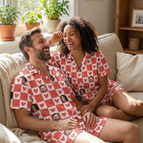 Custom Face Photo Pyjamas – Personalised Valentine’s Gift (Hearts)