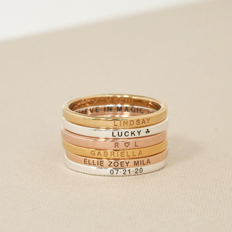 Custom Dainty Stacking Ring