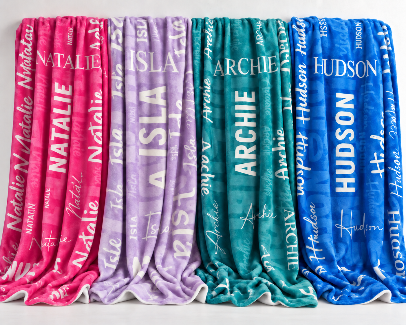 Name Collage Personalised Blanket