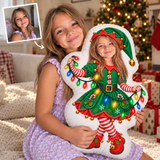 Personalised Elf Photo Cushion