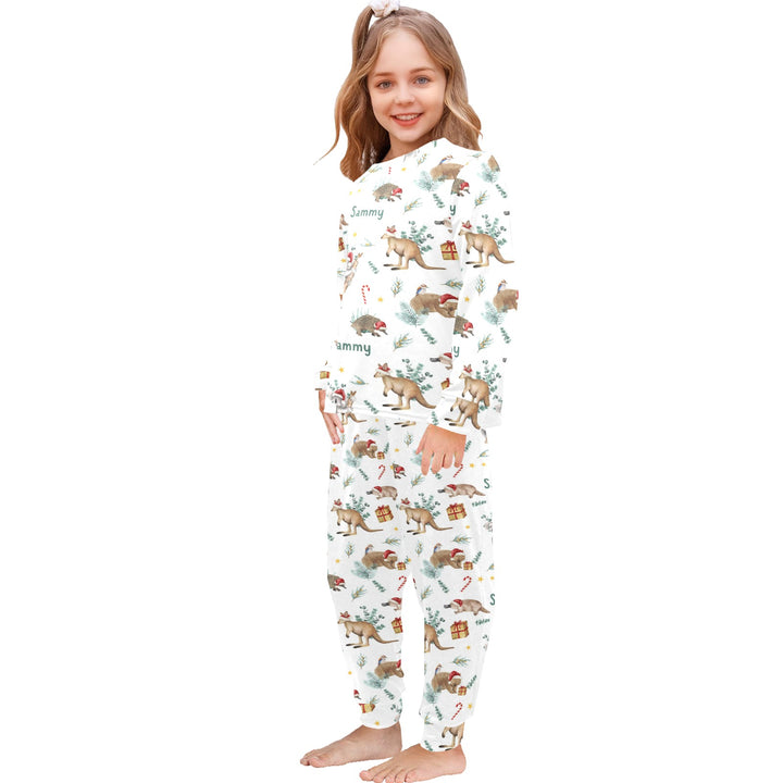Aussie Christmas Personalised Pyjamas - Kids Long Sleeve - The Custom Co