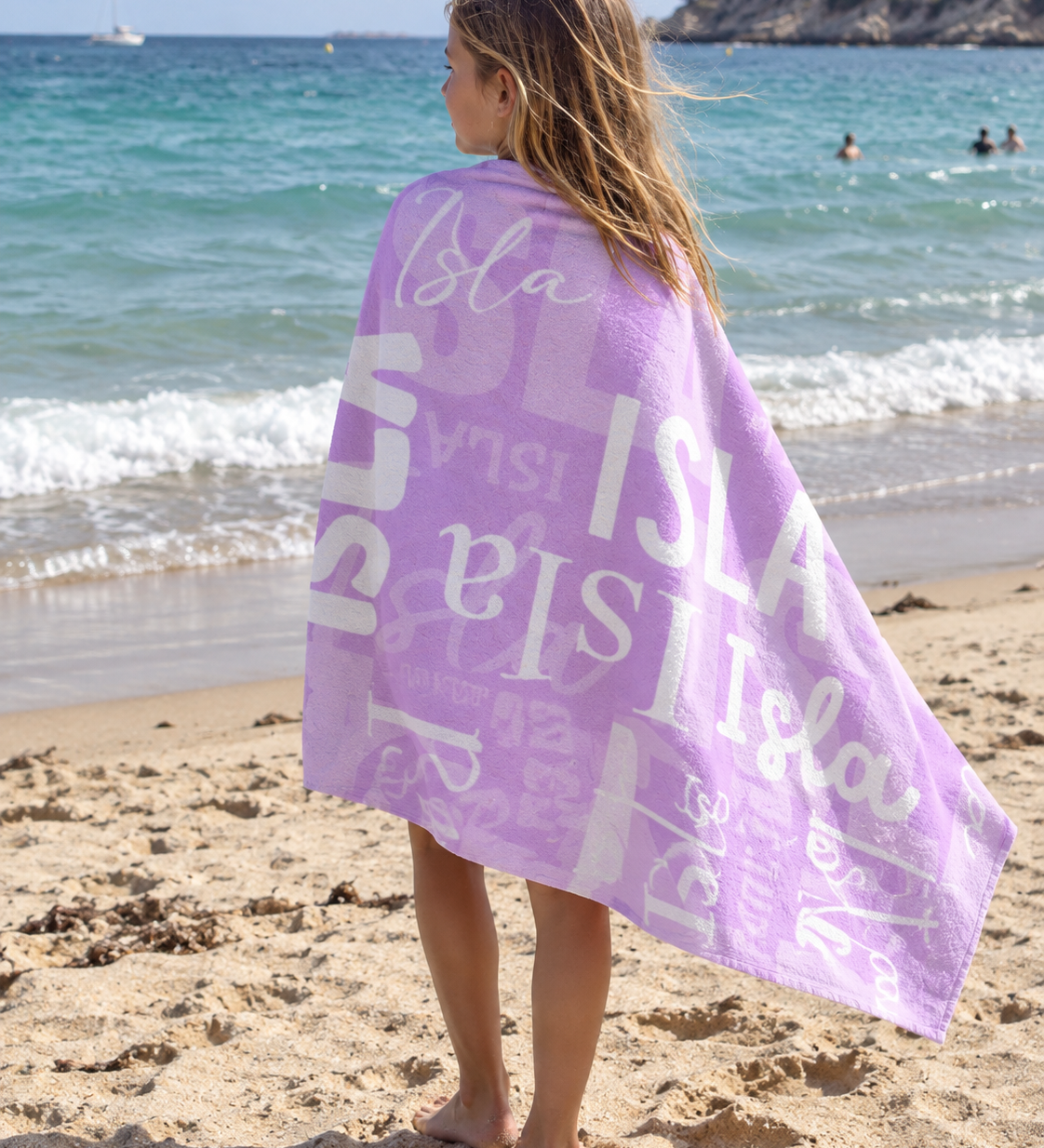 Name Collage Personalised Beach Towel