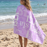Name Collage Personalised Beach Towel