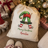 Elf Alphabet Santa Sack